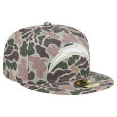 Los Angeles Chargers New Era Geo Camo 59FIFTY Fitted Hat