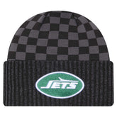 New York Jets New Era Checkered Cuffed Knit Hat Black
