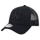 Philadelphia Eagles New Era Domain 9FORTY A-Frame Trucker Adjustable Hat Black