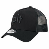 Pittsburgh Steelers New Era Domain 9FORTY A-Frame Trucker Adjustable Hat Black