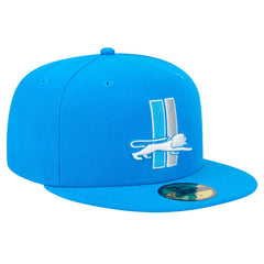 Detroit Lions New Era Omaha Throwback 59FIFTY Fitted Hat Blue
