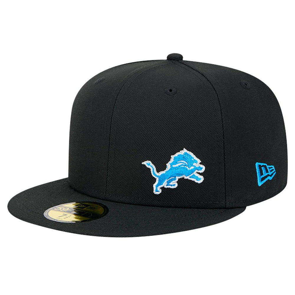 Detroit Lions New Era Flawless 59FIFTY Fitted Hat Black