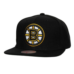 NHL Boston Bruins Mitchell & Ness Core Top Spot Snapback Hat - Black