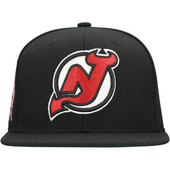NHL New Jersey Devils Mitchell & Ness Core Top Spot Snapback Hat - Black