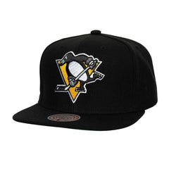 NHL Pittsburgh Penguins Mitchell & Ness Core Top Spot Snapback Hat - Black