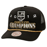 NHL Los Angeles Kings Mitchell & Ness SOUL Collection Golden Stanley Cup Champions Trucker Adjustable Hat - Black