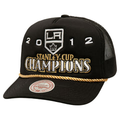 NHL Los Angeles Kings Mitchell & Ness SOUL Collection Golden Stanley Cup Champions Trucker Adjustable Hat - Black