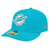 Miami Dolphins New Era Omaha Low Profile 59FIFTY Fitted Hat Aqua