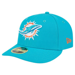 Miami Dolphins New Era Omaha Low Profile 59FIFTY Fitted Hat Aqua