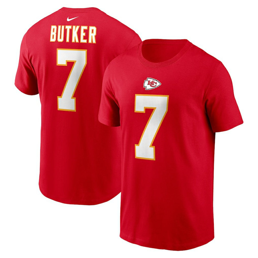 Harrison Butker Kansas City Chiefs Name & Number T-Shirt Red
