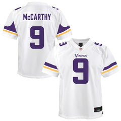 NFL J.J. McCarthy Minnesota Vikings Youth Game Jersey - White