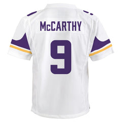 NFL J.J. McCarthy Minnesota Vikings Youth Game Jersey - White