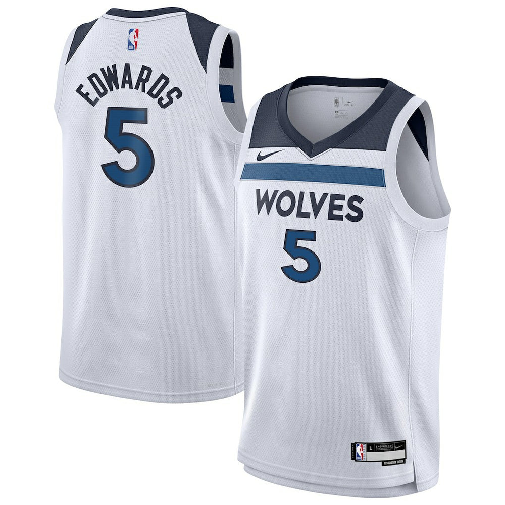 NBA Anthony Edwards Minnesota Timberwolves Youth Swingman Jersey - Association Edition - White