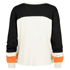 Cincinnati Bengals '47 Women's Double Header Curve Raglan Long Sleeve Crop Top Cream