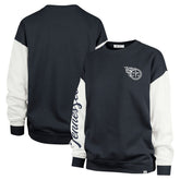 Tennessee Titans '47 Women's Double Header Rise Andie Pullover Sweatshirt Navy