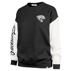 Jacksonville Jaguars '47 Women's Double Header Rise Andie Pullover Sweatshirt Black