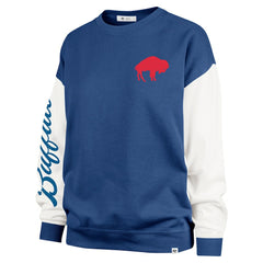 Buffalo Bills '47 Women's Double Header Rise Andie Pullover Sweatshirt Royal