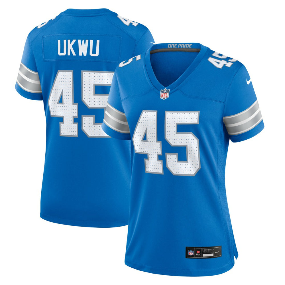 NFL Isaac Ukwu Detroit Lions Women's Game Jersey - Blue
