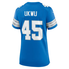 NFL Isaac Ukwu Detroit Lions Women's Game Jersey - Blue