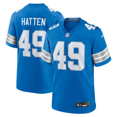 NFL Hogan Hatten Detroit Lions Game Jersey - Blue
