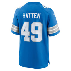 NFL Hogan Hatten Detroit Lions Game Jersey - Blue