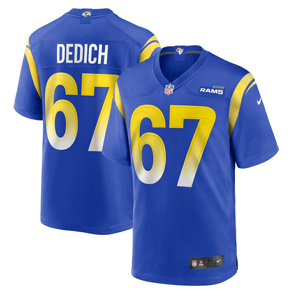 NFL Justin Dedich Los Angeles Rams Game Jersey - Royal