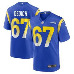 NFL Justin Dedich Los Angeles Rams Game Jersey - Royal