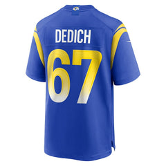 NFL Justin Dedich Los Angeles Rams Game Jersey - Royal