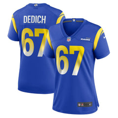 NFL Justin Dedich Los Angeles Rams Women's Game Jersey - Royal