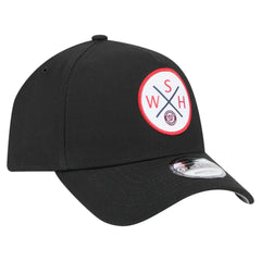 Washington Nationals New Era 9FORTY A-Frame Adjustable Hat - Black Hats