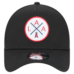 Los Angeles Angels New Era 9FORTY A-Frame Adjustable Hat - Black Hats
