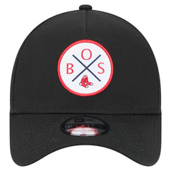 Boston Red Sox New Era 9FORTY A-Frame Adjustable Hat - Black Hats