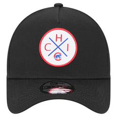 Chicago Cubs New Era 9FORTY A-Frame Adjustable Hat - Black Hats