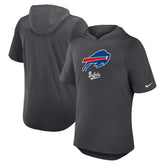 Buffalo Bills Tri-Blend Performance Hoodie T-Shirt Anthracite