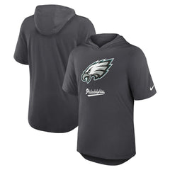 Philadelphia Eagles Tri-Blend Performance Hoodie T-Shirt Anthracite