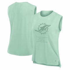 Miami Dolphins Women's Studio Embrace Tank Top Mint