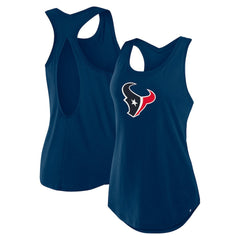 Houston Texans Women's Iron Fan Tank Top Navy