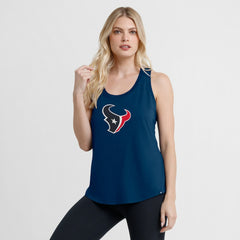 Houston Texans Women's Iron Fan Tank Top Navy