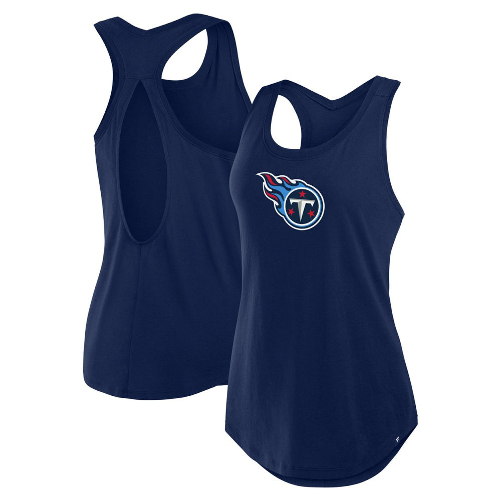 Tennessee Titans Women's Iron Fan Tank Top Navy