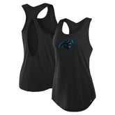 Carolina Panthers Women's Iron Fan Tank Top Black