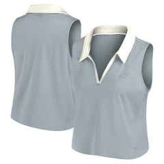 Philadelphia Eagles Women's Studio Wellness V-Neck Tank Top Gray