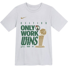 Boston Celtics Youth 2024 NBA Finals Champions Celebration Parade T-Shirt White