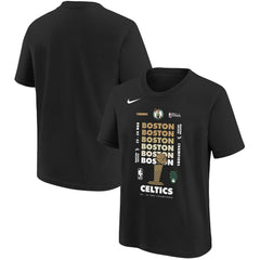 Boston Celtics Youth 2024 NBA Finals Champions Expressive T-Shirt Black