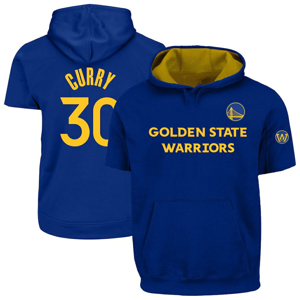 Stephen Curry Golden State Warriors Big & Tall Short Sleeve Hoodie Royal