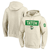 Jayson Tatum Boston Celtics Profile Big & Tall Player Double Face Tri-Blend Pullover Hoodie Cream