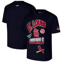 St. Louis Cardinals Pro Standard Turn It Up Dropped Shoulder T-Shirt - Navy T-shirts