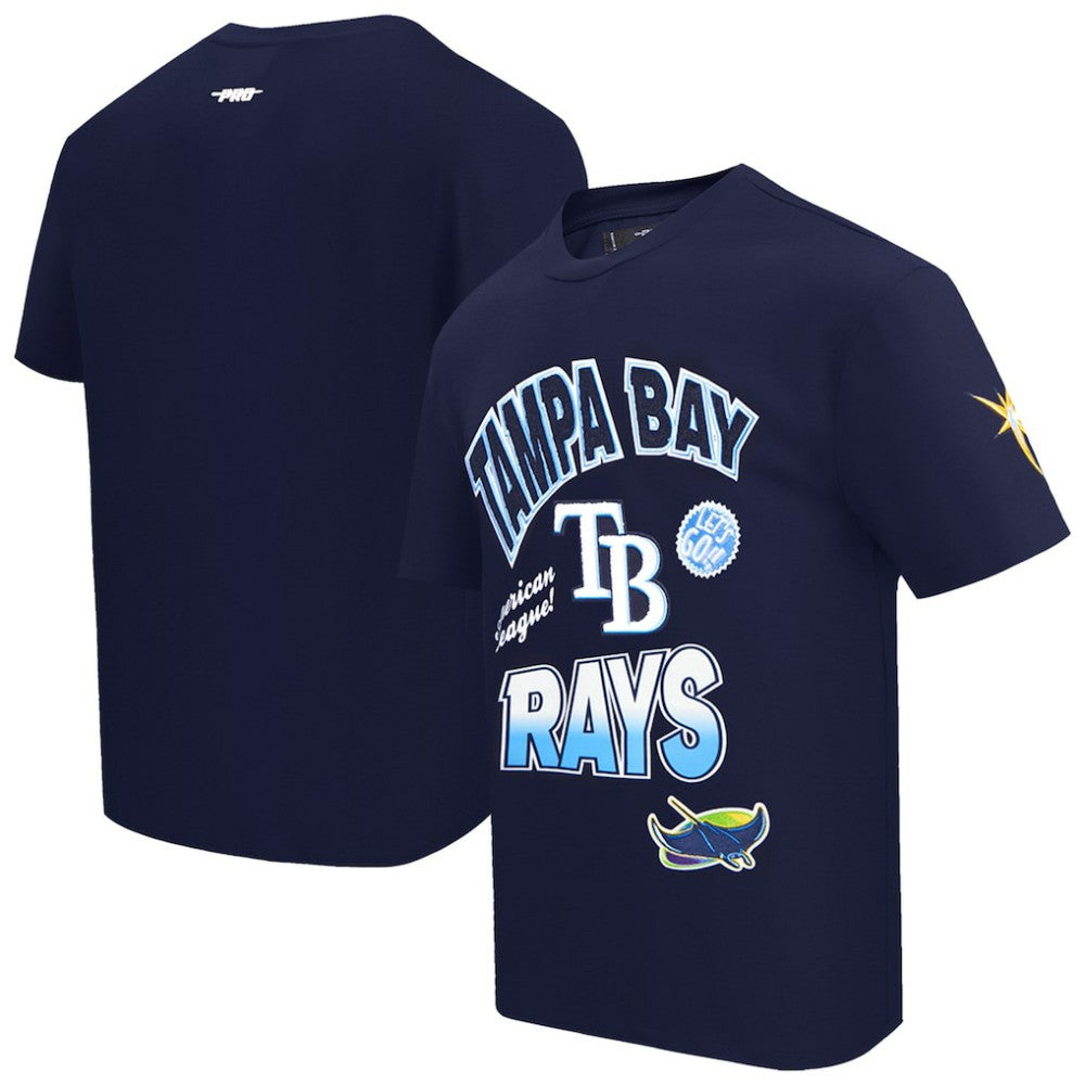 Tampa Bay Rays Pro Standard Turn It Up Dropped Shoulder T-Shirt - Navy T-shirts