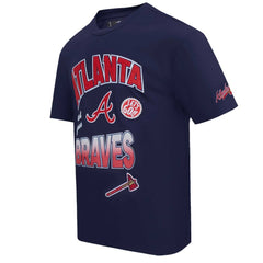 Atlanta Braves Pro Standard Turn It Up Dropped Shoulder T-Shirt - Navy T-shirts