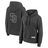 San Diego Padres Fanatics Women's Elements Future Ground Subtle Tonal Pullover Hoodie - Charcoal Hoodies