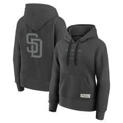 San Diego Padres Fanatics Women's Elements Future Ground Subtle Tonal Pullover Hoodie - Charcoal Hoodies